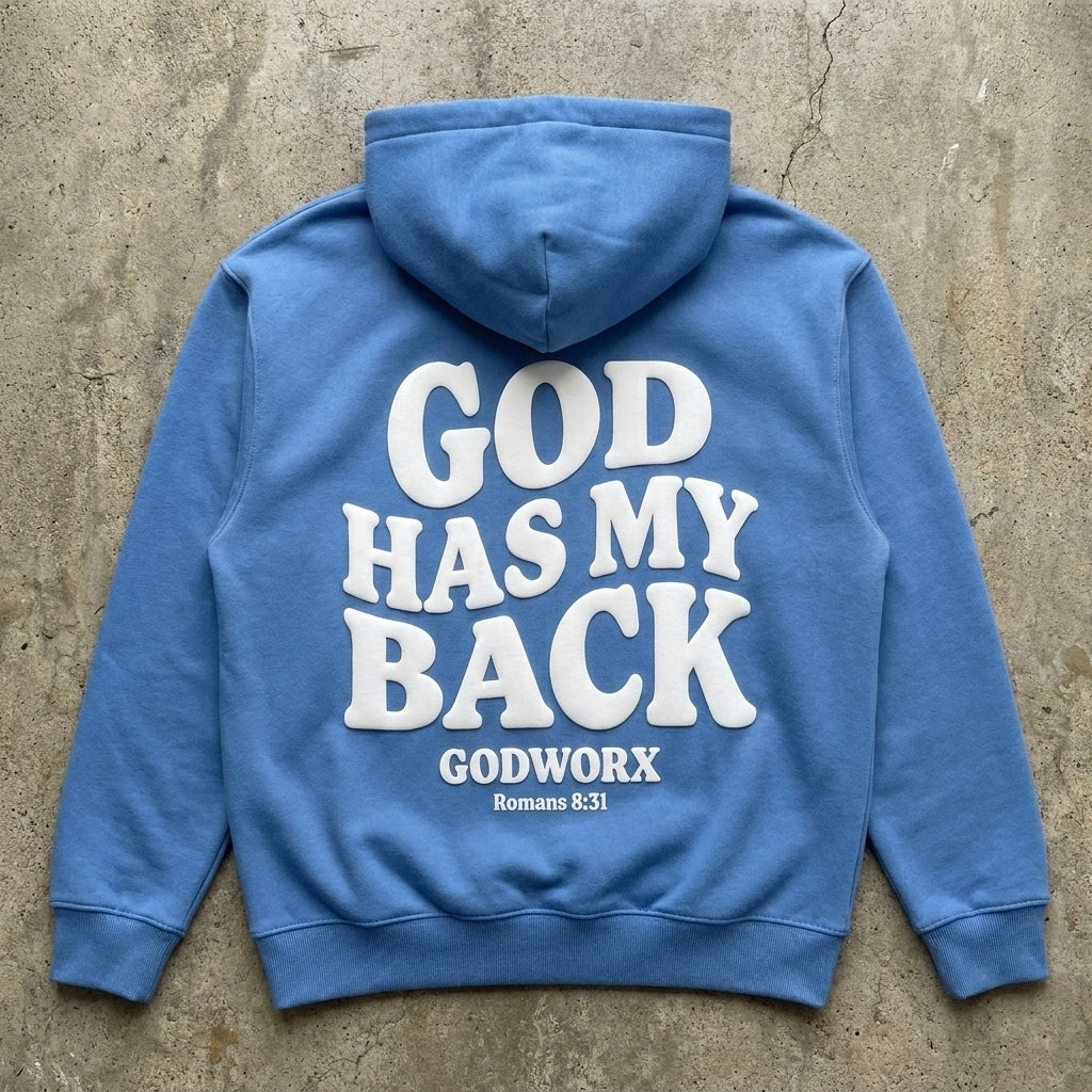 God's Got Me - Blue Heavyweight Hoodie